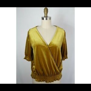 Madewell Velvet wrap top